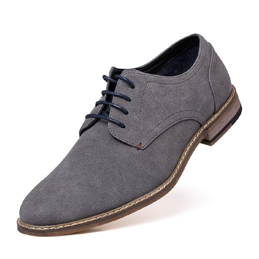 Men's Suede Oxford Dress Shoes Lace Up